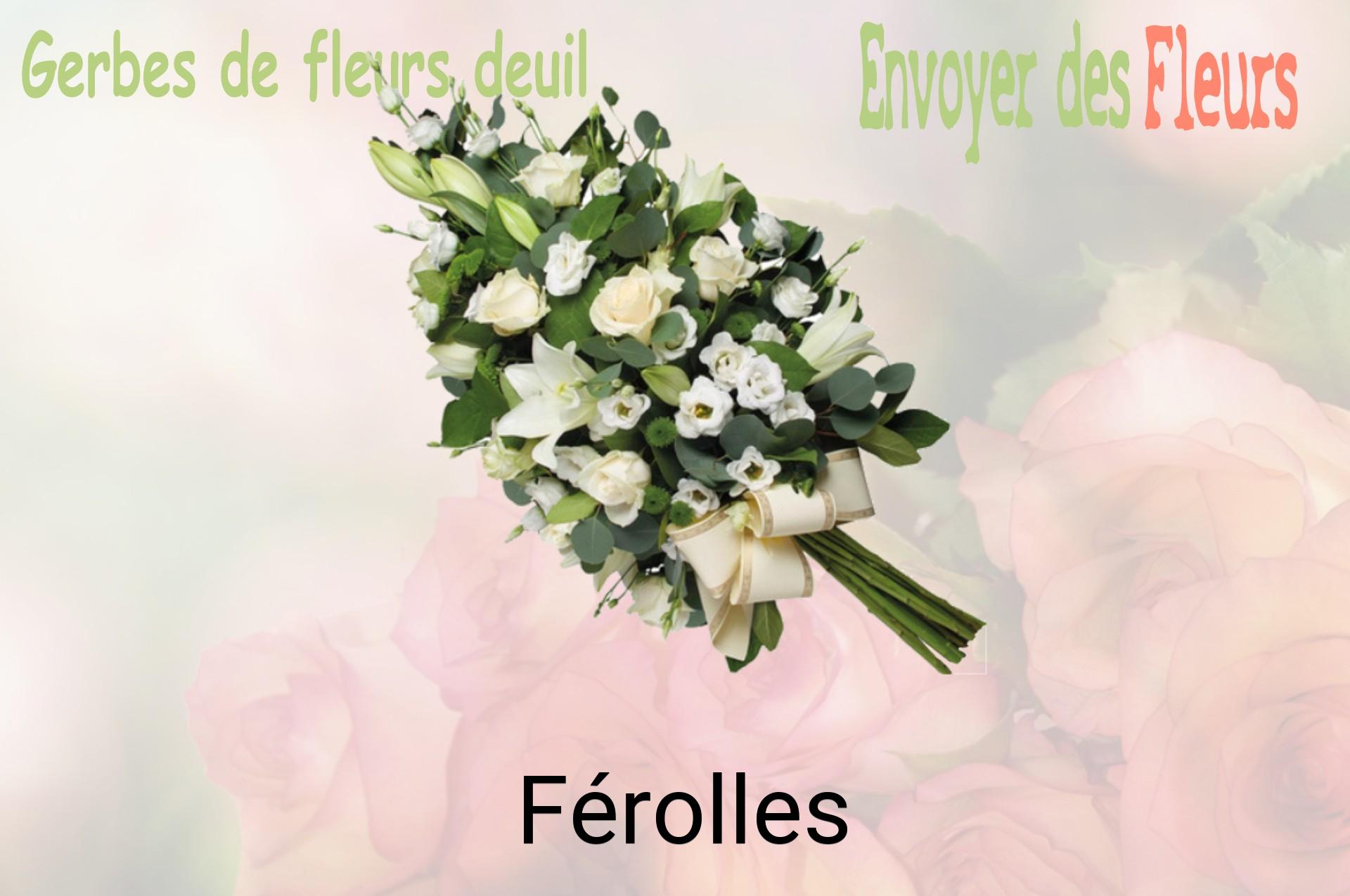 Gerbe de fleurs de deuil livrée à Férolles